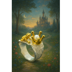 size 64/65,  Frog with crown